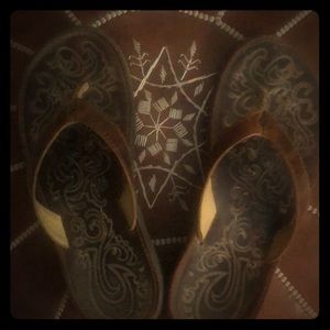 Olakai Paniolo Wms leather sandals